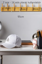 Ahşap 7 Pinli Duvar Askısı Giovanniello Design 719381